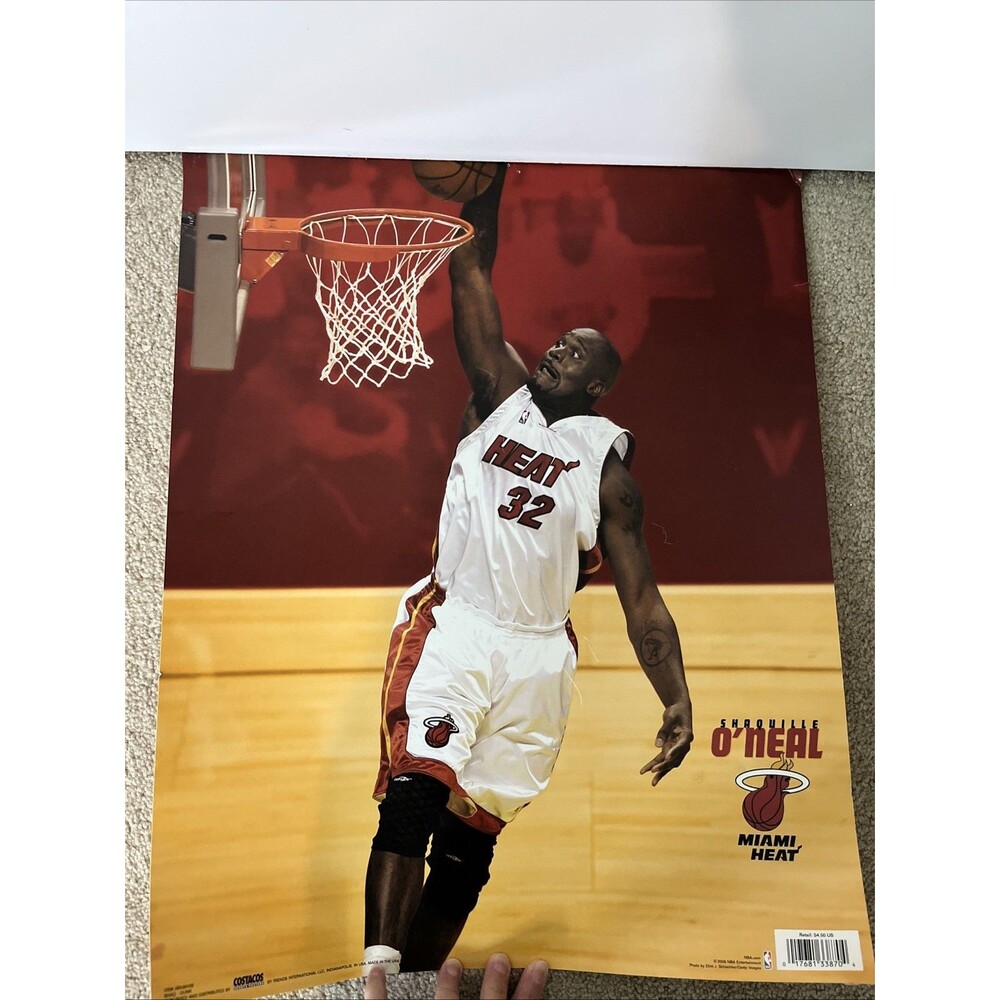 Shaquille O’Neal Poster COSTACOS 16x20 SHAQ Slam Dunk Miami Heat Basketball 2006